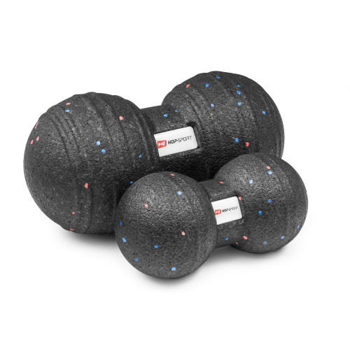 Масажний м'яч  Hop-Sport HS-P120DMB EPP 120 мм подвійний black - фото №3